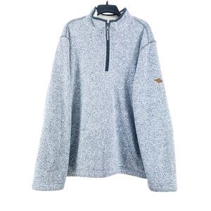 Orvis Half Zip Sherpa Lined Pullover Men's Size XXL Gray